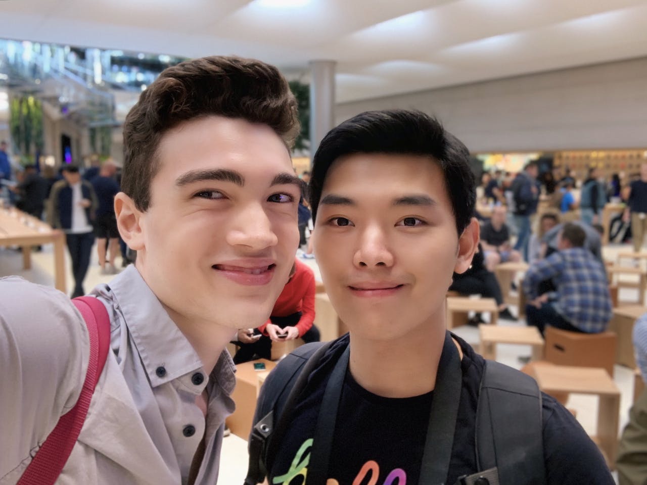 Hanging out with Elvin Hu (at Apple Fifth Ave reopening)