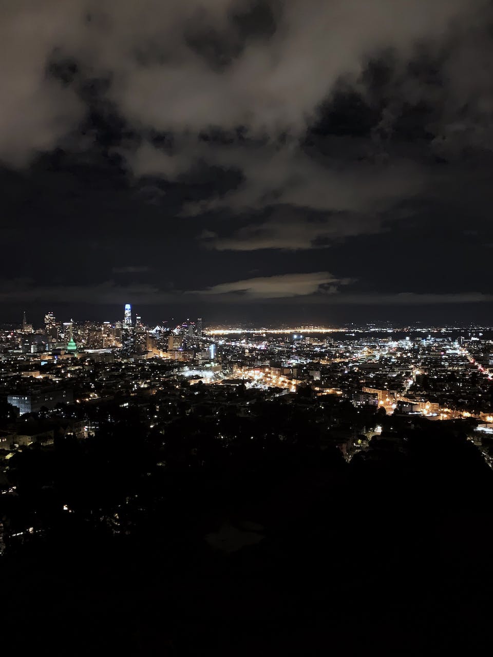 San Francisco at night, seen from Corona Heights Park